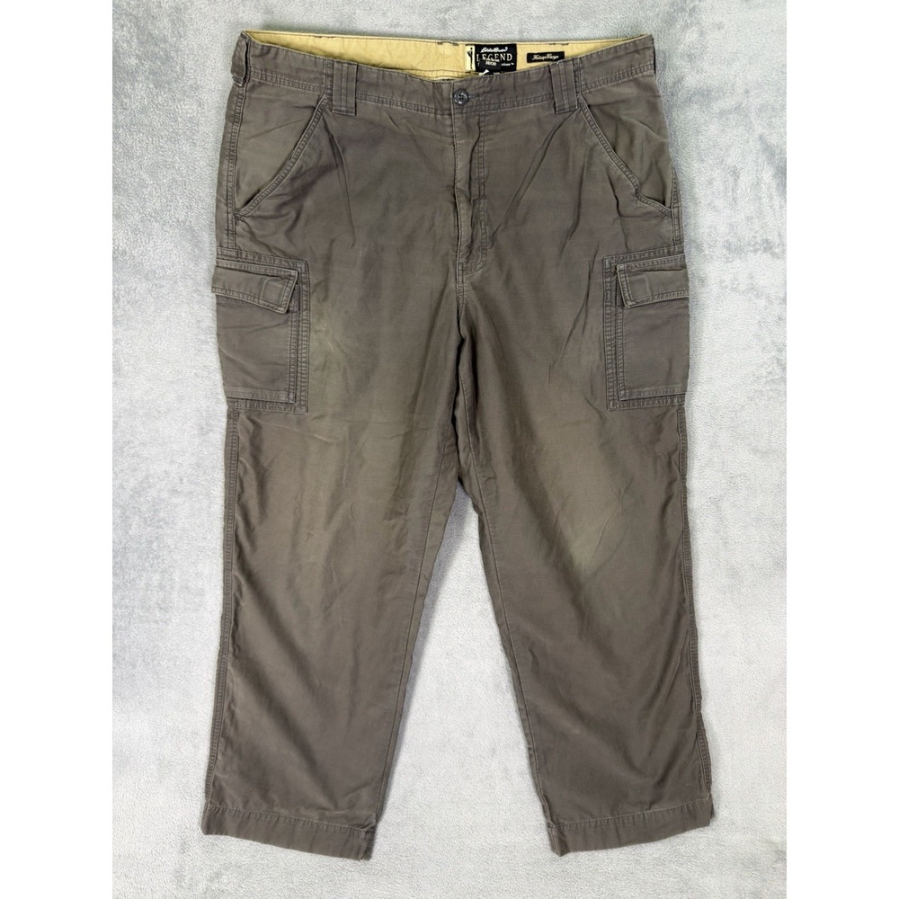 Eddie Bauer Legend Pants‎ Mens 38x30 Gray Kitsap Cargo Baggy Straight VTG